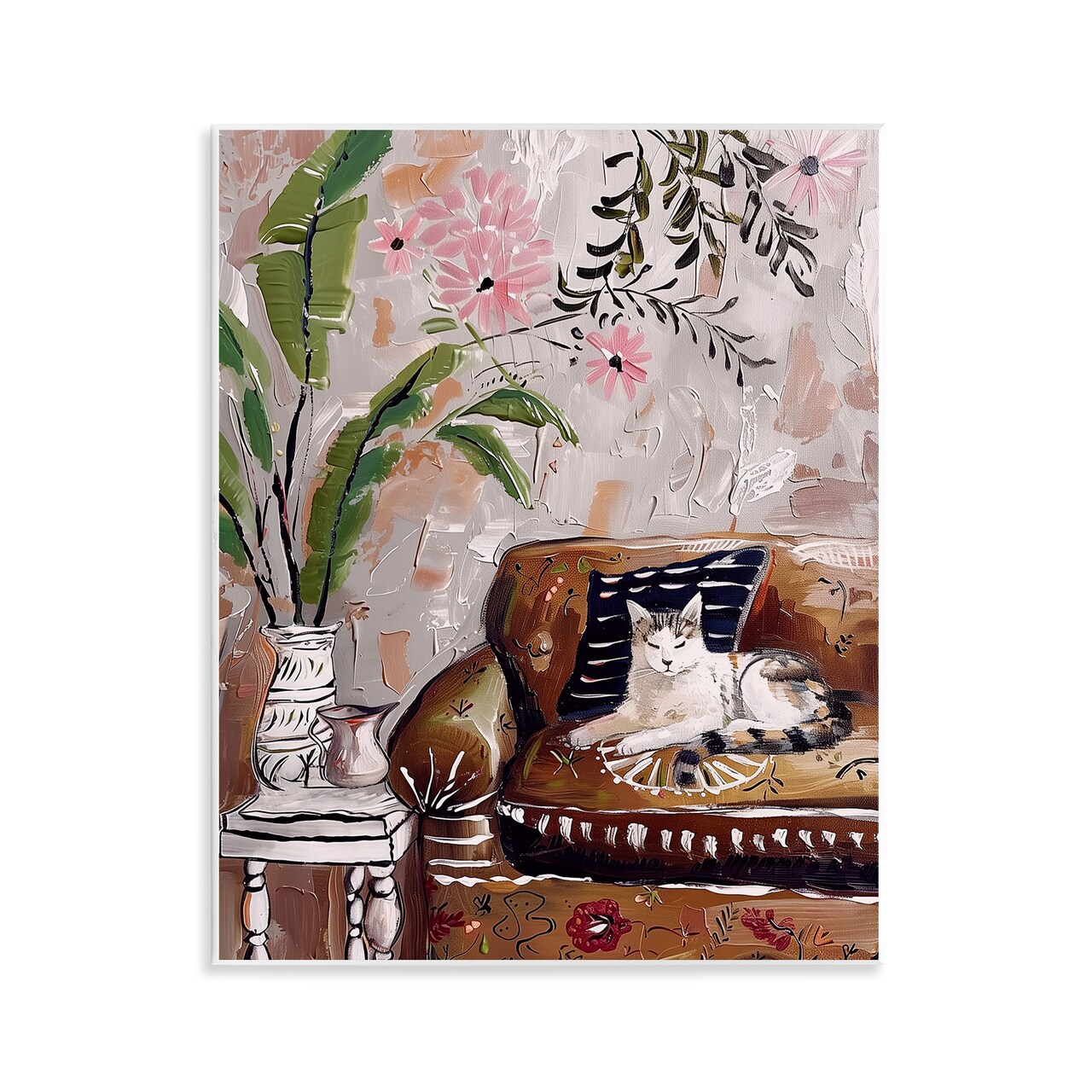 Stupell Industries Cat Nap on Couch Scene Wall Plaque By Annabelle Hall
